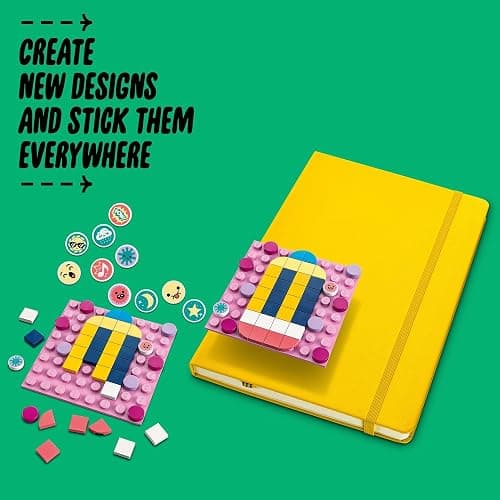 LEGO DOTS Adhesive Patches Mega Pack 41957 Arts and Crafts 5-in-1 Mosaic Making Building Kit, DIY Sticker Patches, Gift Idea for Creative Kids, Make Custom Designs for Notebooks, Phone Cases and More thumbnail 6
