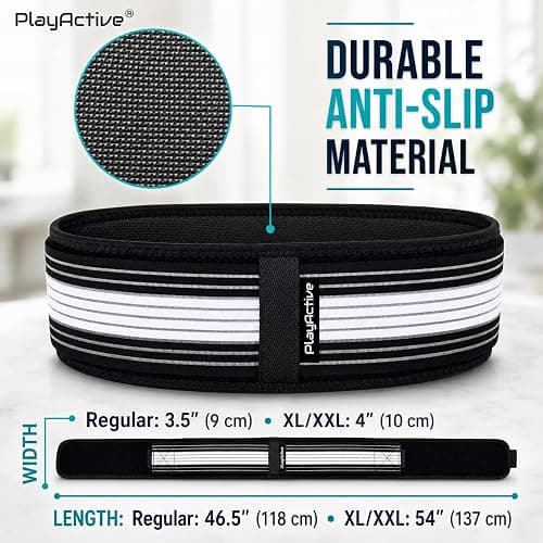 PlayActive Sacroiliac SI Joint Hip Belt - Lower Back Support Brace for Men and Women - Pelvic Support Belt - Trochanter Belt - Sciatica Pelvis Lumbar Hip Pain Relief (Regular) thumbnail 5