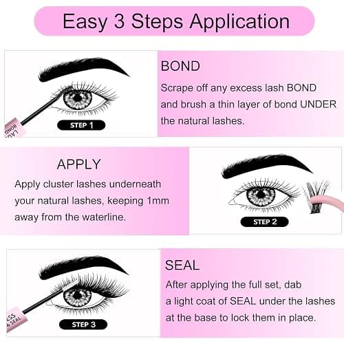 Lash Bond and Seal Eyelash Glue Lash Glue Waterproof Lash Cluster Glue LAUBESS Eyelash Bond and Seal Long Lasting 10ml thumbnail 3