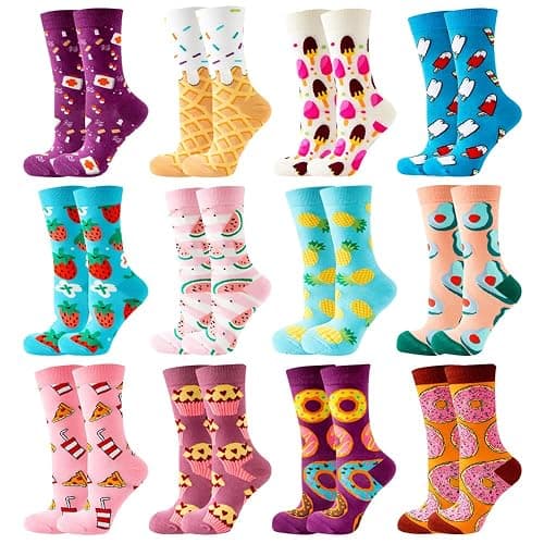 GLCMXMART Fun Socks for Women, Novelty Funny Crazy Cool funky Socks, Food Animal Cute Gifts for Women Girl - Image 1