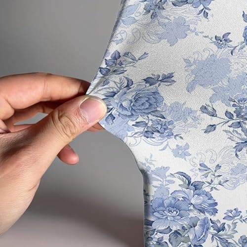 Arch Backdrop Cover Baby in Bloom Baby Shower Arch Stand Spandex Fabric Cover Blue Flowers Floral Pink Bows Girls Birthday Party Baptism Decorations (4X7.2ft,G-3854) thumbnail 3