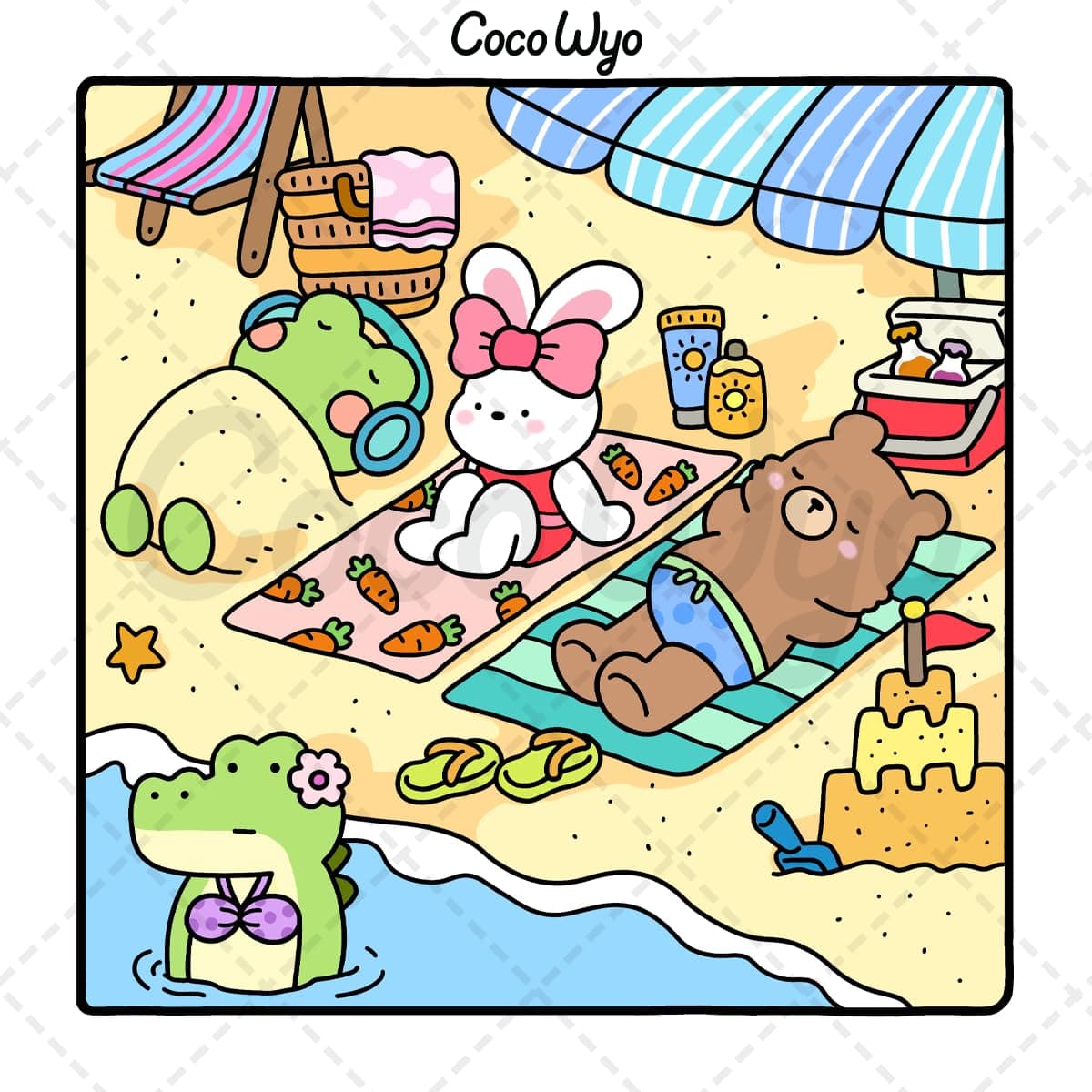 Cozy Friends: Coloring Book for Adults and Teens Featuring Super Cute Animal Characters with Easy and Simple Designs for Relaxation thumbnail 5