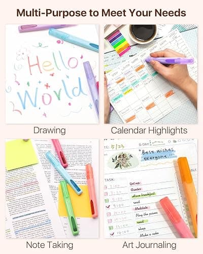 Four Candies Cute Pastel Highlighters, 10 PCS Highlighters Assorted Colors, Soft Chisel Tip, Clear Ink View, Aesthetic Highlighter Set for Organizing and Coloring & Back to School Supplies thumbnail 6