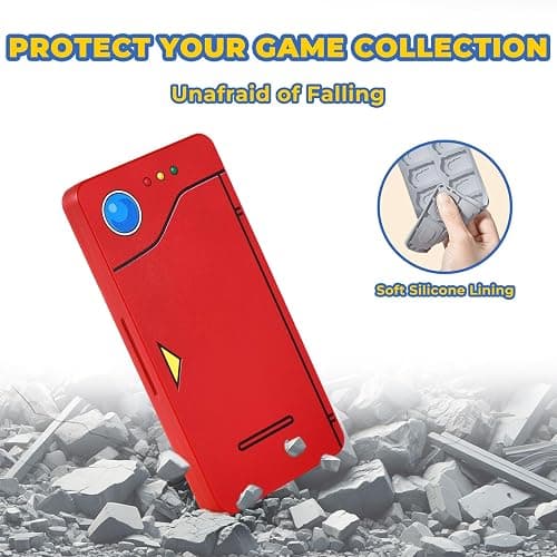 FUNLAB Switch 2 Game Case Holder for Nintendo Switch 2/OLED Games & Micro SD Cards, Switch Game Card Case with 24 Game Card Storage Cute - Red thumbnail 8