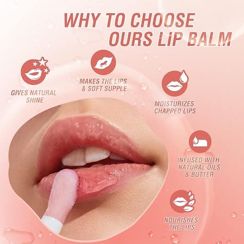 Plumping Lip Oil 4 Packs Hydrating Lip Glow Oil Fruit Extract Lip Gloss Moisturizing Lip Balm and Tinting for Dry Lips thumbnail 3