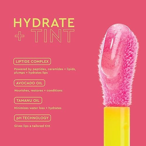 BYOMA Liptide pH Lip Oil (5ml) Glossy, Non-Sticky Gloss with pH Adaptive Tint - Reduces the Appearance of Fine Lines - Softens, Plumps, Hydrates thumbnail 3
