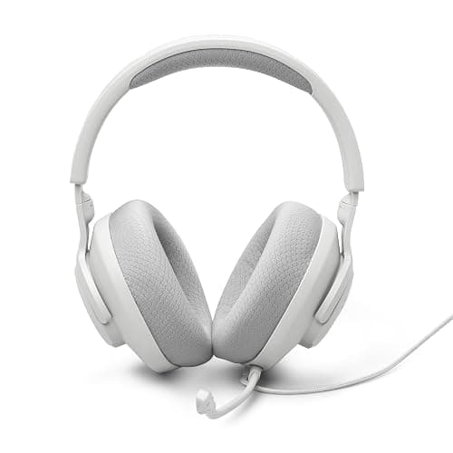JBL Quantum 100M2 - Wired Over-Ear Gaming Headset with omnidirectional, Detachable mic with Mute Option and Fabric-Covered Memory Foam Ear Cushions, Compatible with All Platforms (White) thumbnail 7