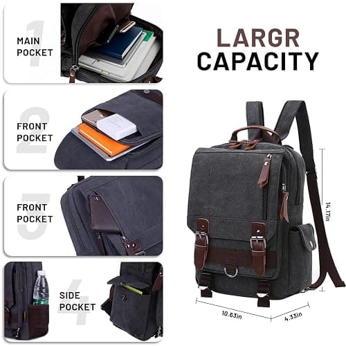 mygreen Canvas Cross Body Messenger Bag Shoulder Sling Backpack Travel Rucksack thumbnail 2