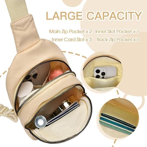 Viverte Birthday Gifts for 7 8 9 10 11 12 13 Year Old Girls Small Initial Sling Bag Cross Body Bag Fanny Pack for Girls thumbnail 3