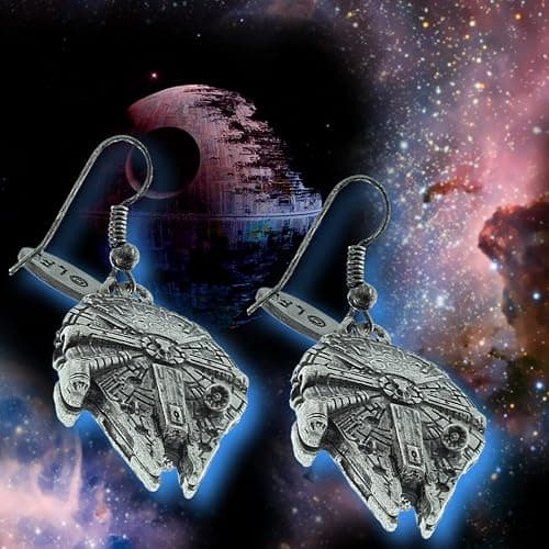 Star Wars Millennium Falcon 3D Dangle Earrings thumbnail 4
