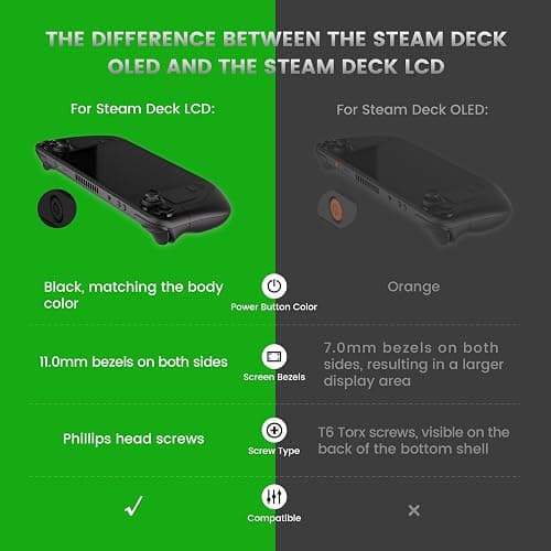 eXtremeRate Gradient Translucent Bluebell Faceplate Back Plate Shell for Steam Deck LCD, Handheld Console Replacement Housing Case, Custom Full Set Shell with Buttons for Steam Deck - Console Without thumbnail 3