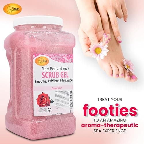 SPA REDI – Sensual Rose Pumice Scrub Gel, Exfoliating, Hydrating & Nourishing, Infused with Hyaluronic Acid, Amino Acids, Panthenol and Comfrey Extract for Glowy Smooth Skin – 128oz Gallon thumbnail 4