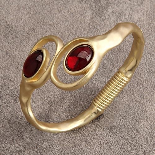 Bjesinmo Gold Cuff Bracelet for Women Silver Beaded Bracelets Open Bangle Stackable Stretch Bead Bracelet Boho Jewelry Gifts for Wife Couple thumbnail 2