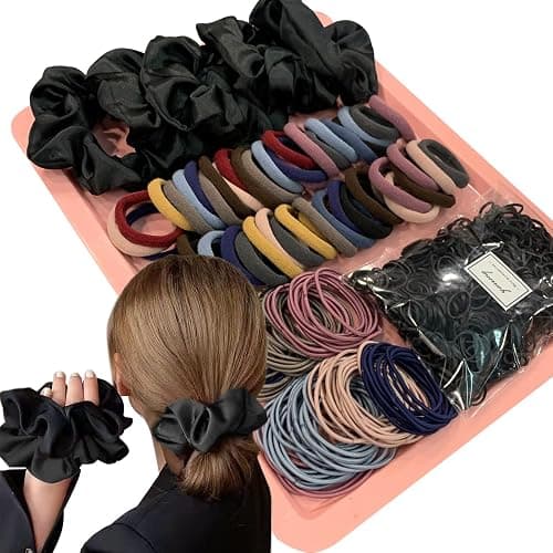 YANRONG 755PCS Hair Accessories for Woman Set Seamless Ponytail Holders Variety Hair Scrunchies Hair Bands Scrunchy Hair Ties For Thick and Curly (Mix) thumbnail 9