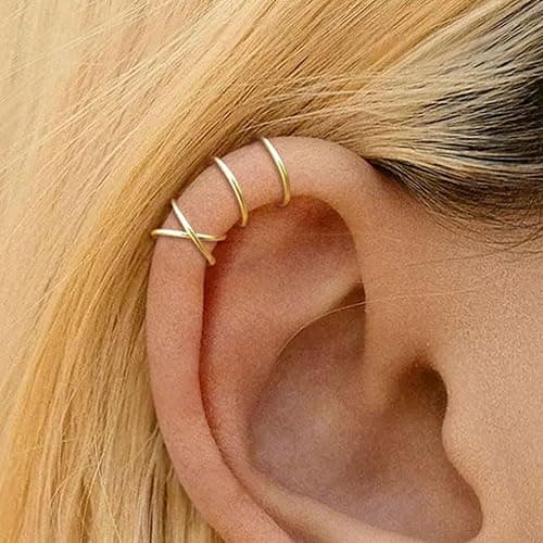 Ear Cuffs Non Piercing Ear Cuff Earrings for Women Trendy Clip on Cartilage Earring Stacks Non Pierced Fake Earrings Jewelry Birthday Christmas Gifts Stocking Stuffers thumbnail 8