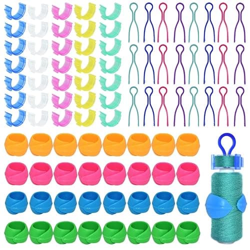 142Pcs Bobbin Thread Buddies Set Sewing Thread Spool Organizer Including 70Pcs Bobbin Holders Clips, 32Pcs Bobbin Thread Spool Huggers and 40Pcs Bobbin Clips Holder for Embroidery Quilting Sewing - Image 1