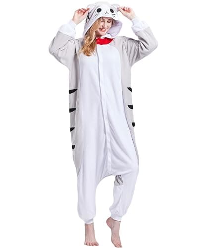 QUERITU Adult Onesie Pajamas - Unisex Halloween Animal Cosplay Costume Sleepwear - Comfy One-Piece Suit for Men & Women - Image 1