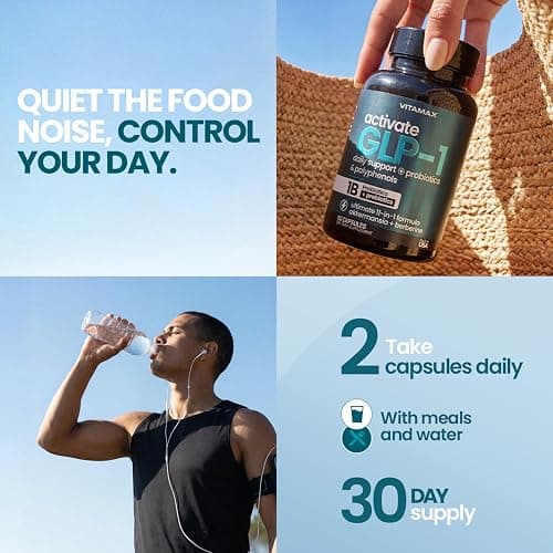 GLP-1 Support Supplement for Weight Management & Appetite Control for Men & Women – With Akkermansia, Berberine, Inulin, EGCG, Probiotics & Polyphenols for Gut Health, Digestion, Hunger & Cravings thumbnail 5