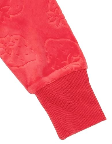 Strawberry Shortcake Velour Zip Up Hoodie and Flare Pants Outfit Set Toddler to Big Kid Sizes (4T - 10-12) thumbnail 5