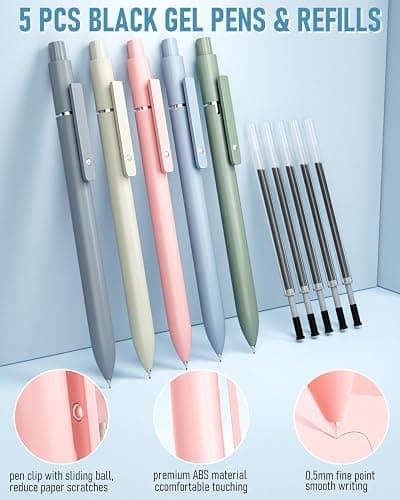 Nicpro 57 PCS Aesthetic Book Annotation Kit with Pen Case, 12 Dual Highlighters, 5 Gel Pens, 6 Mechanical Pencil, 2 Markers 1200PCS Transparent Sticky Notes and Tabs for Bible Study Student Stationary thumbnail 7