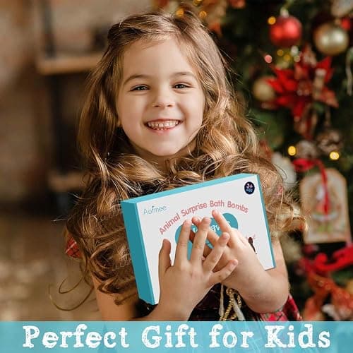 Aofmee Bath Bombs for Kids, Handmade Natural Bath Bombs with Toy Inside, Shea Cocoa Butter Moisturize, Spa Fizzies Bath Bomb Kit, Birthday Christmas Holiday Gifts for Women, Girls, Boys thumbnail 2