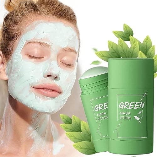 2PCS Green Tea Mask Stick for Face - Cleansing Purifying Clay Mask, Reduce Blackhead & Acne, Moisturizing, Oil Control, Deep Clean Pore, , Improves Skin, for All Kind Skin Type Women Men thumbnail 5