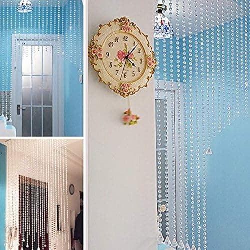 VOVOV 10 Pack (1000CM/30.5FT) Beaded Trim Clear Crystal Garland Chandelier Octagon Beads Chain thumbnail 7