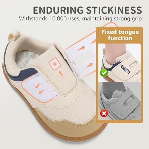 STQ KIDS Toddler Wide Toe Box Shoes Barefoot Sneakers Girls Boys Zero Drop First Walking Running Tennis Grounding Shoes thumbnail 6
