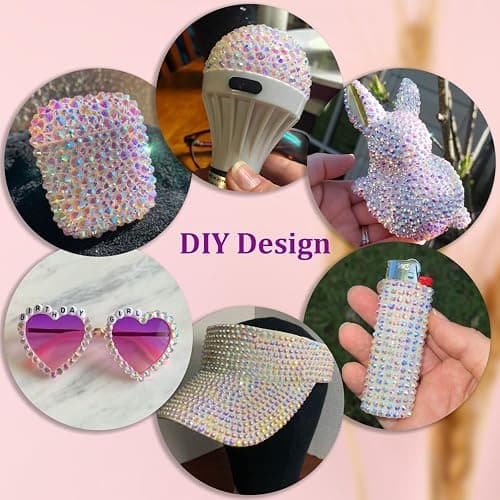 30000Pcs Resin Jelly Rhinestones with Tweezers for Crafting, Transparent AB Flatback Gems, Bedazzling Crystal with 3Pcs 10ml B7000 Jewelry Glue for DIY Crafts Clothing Tumblers Shoes Fabric Nail Art thumbnail 4