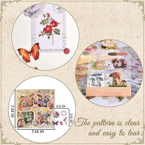 510 Pcs/100 Sheets Stickers for Scrapbooking，Scrapbooking Stickers丨Bullet Journal Stickers for Journaling for Scrapbooking,Bullet Journal Accessories,Journaling Accessories etc thumbnail 6