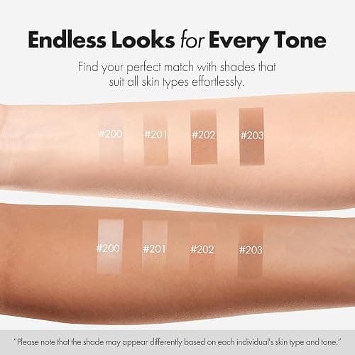 ELROEL BLANC Cover Cream Stick V - Korean Color-Changing Foundation with Detachable Brush - Full to Medium Coverage Base Makeup (201 Light, 0.45 oz) thumbnail 5