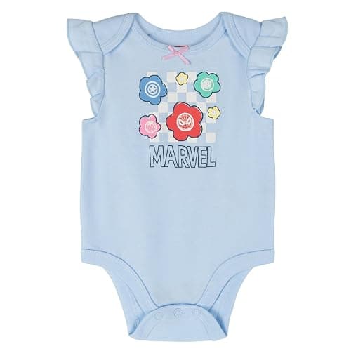 Marvel Comics Baby 5-Pack One Piece Bodysuits Newborn to Infant thumbnail 3