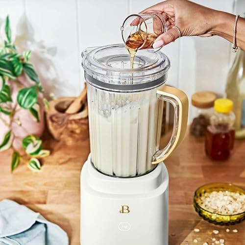 Beautiful PowerExact Blender System with 700W Motor, 50oz Tritan Jar, 20oz Single-Serve Cup, No Drippy Sippy™ Lid, 3 Speeds & 4 Pre-sets by Drew Barrymore (White Icing) thumbnail 6