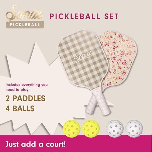 Sonix | USAPA Approved | Pickleball Paddles Set of 2 | Fiberglass Surface Pickleball Set with 2 Rackets, 4 Balls, & Bag thumbnail 3