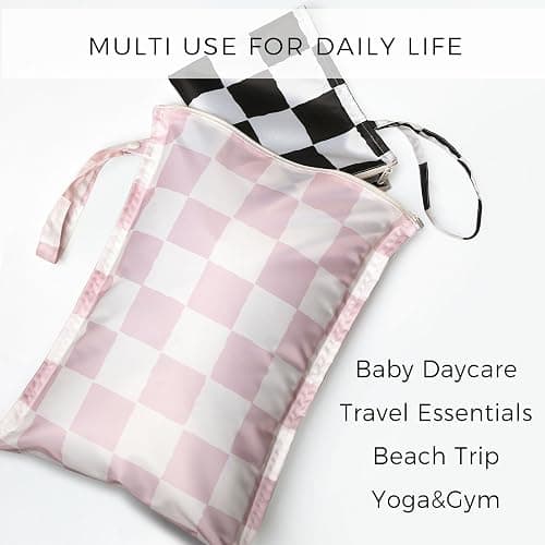 RelaxScene Wet Bag for Swimsuit - 2 Pack Waterproof Wet Dry Bag for Clothes - Baby Diaper Bag - Travel Laundry Daycare Bags - Baby Beach Essentials - Bogg Bag Accessories thumbnail 7
