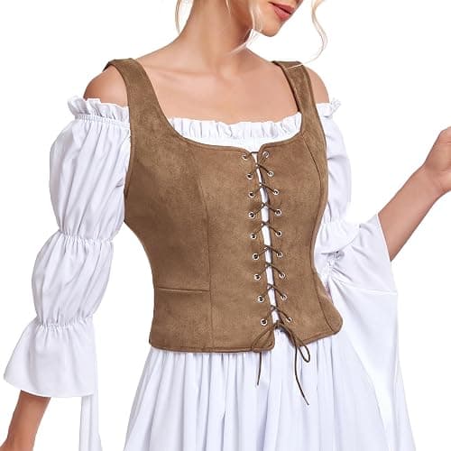 Century Star Corset Tops for Women Pirate Vest Renaissance Costume Medieval Viking Victorian Halloween Costumes Plus Size thumbnail 2