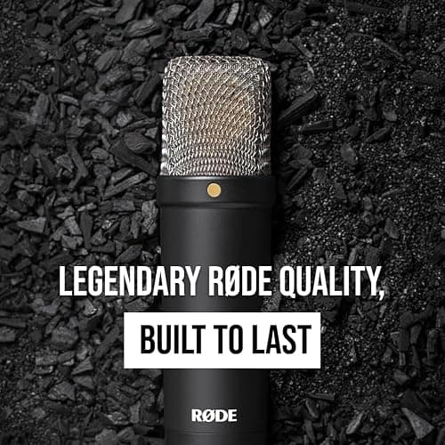 RØDE NT1 Signature Series Large-diaphragm Condenser Microphone with Shock Mount, Pop Filter and XLR Cable for Music Production, Vocal Recording, Streaming and Podcasting thumbnail 5