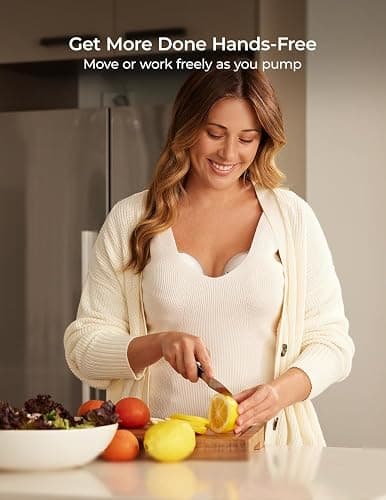 Momcozy M5 Smart Breast Pump, APP Controlled Wearable Hands‑Free Electric Pump, 3 Modes 9 Suction Levels, Portable Lightweight Pump, 24mm Flange, 1 Count, Cozy Red thumbnail 9