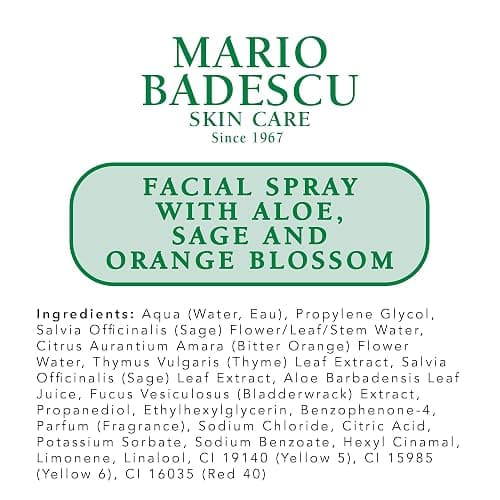 Mario Badescu Facial Spray with Aloe, Sage and Orange Blossom for All Skin Types | Face Mist that Hydrates & Uplifts thumbnail 7
