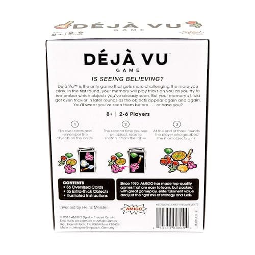 AMIGO Games Déjà Vu - Exciting Family Memory Board Game for Kids, Teens, and Adults Ages 8+, Fun for Parties and Virtual Game Nights of Groups of 2-6 Players thumbnail 2