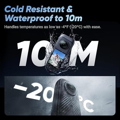 Insta360 X4 Standard Bundle - Waterproof 8K 360 Action Camera, 4K Wide-Angle Video, Invisible Selfie Stick Effect, Removable Lens Guards, 135 Min Battery Life, AI Editing, Stabilization thumbnail 7