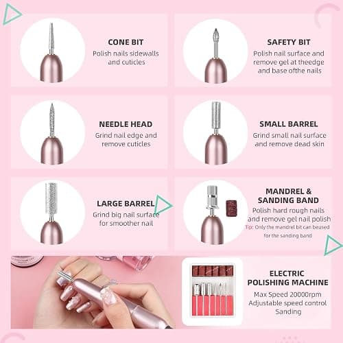Acrylic Nails Kit Set 29 Colors with UV Lamp & Electric Drill, 2x60ml Monomer - All-in-One Nail Art Supplies for Beginners with Everything | All-in-One, for Beginners, with UV Lamp, with Everything thumbnail 4