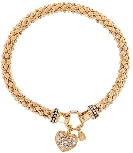 Nine West Women's Boxed Bracelet Pave Heart Stretch - Image 1