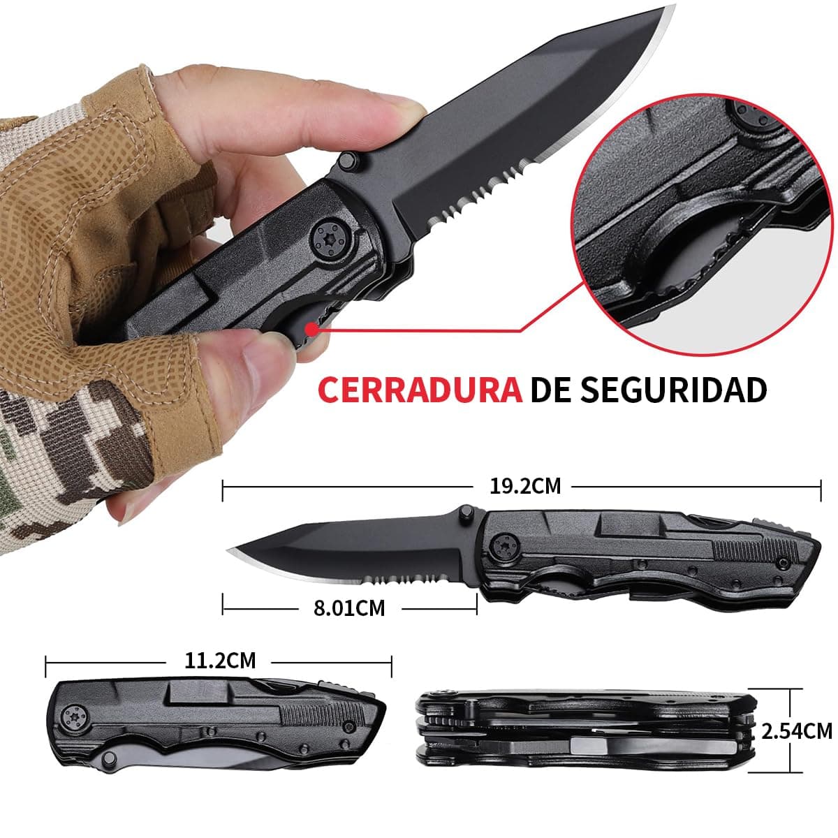Navaja Multiherramienta Alicates Multiusos, Herramienta Multiusos 15 en 1 Multifuncional plegables alicates acero inoxidable Navaja Suiza Alicate Destornillador Herramienta Multifuncional thumbnail 4