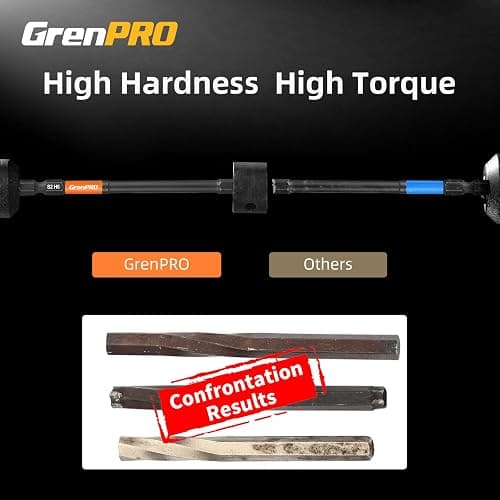 GRENPRO Allen Wrench Drill Bit Set 22pcs Hex Bit Set，Impact Driver Bit Set，Screwdriver Bit Set，Allen Wrenches Sets，Allen Socket Set，4" Long Metric&SAE 1/4" Hex Shank Magnetic Allen Key Drill Bits Sets thumbnail 2