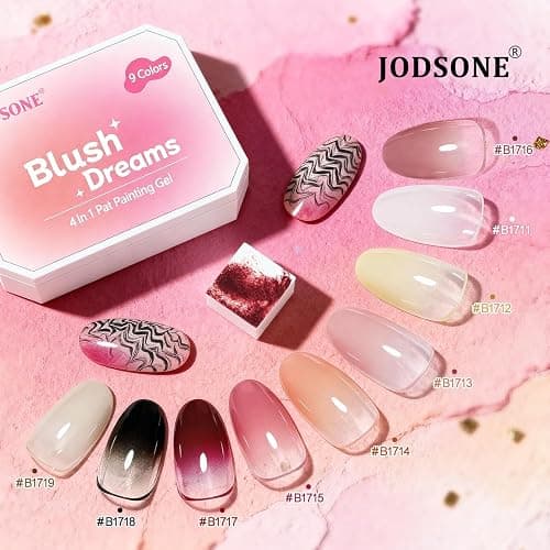 JODSONE 9 Farben Ombre-Nägel Farbverlaufsgel Blush Effect Gel Nagellack-Set Lackieren Nageldesign Gel für Nagelstudios thumbnail 2