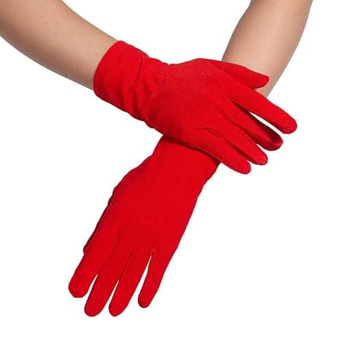 ALVOGIMOR Men Women Wrist Length Spandex Stretch Gloves,Wedding Party Christmas Costume Party Dance Gloves thumbnail 2