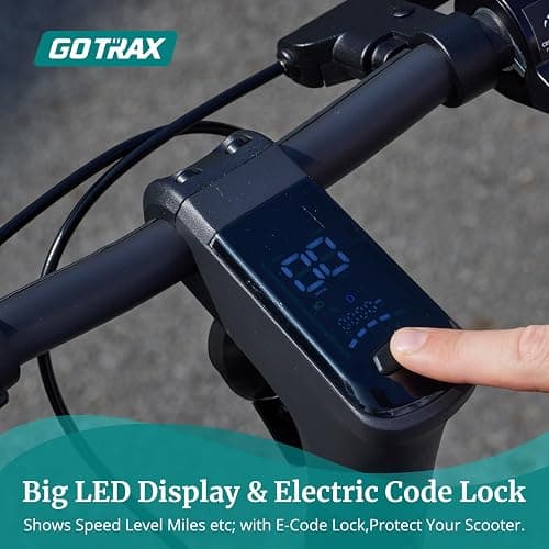 Gotrax ECLIPSE Electric Scooter for Adults, 10" Solid Tire, Max 28 Mile Range, 500w Motor up to 20Mph w/Electric Code Lock, High-Strength Aluminum Body & Long Battery Life, Foldable Commuting EScooter thumbnail 6