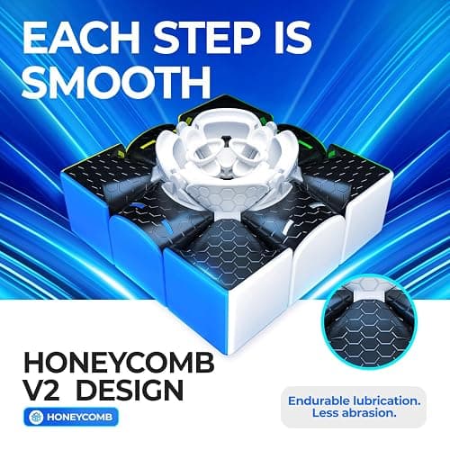 GAN 356R S,3x3 Speed Cube 356RS Magic Cube Professional Puzzle Cube Ultra Durable and Flexible for Kid&Adults,Non-Magnetic(Stickerless） thumbnail 3