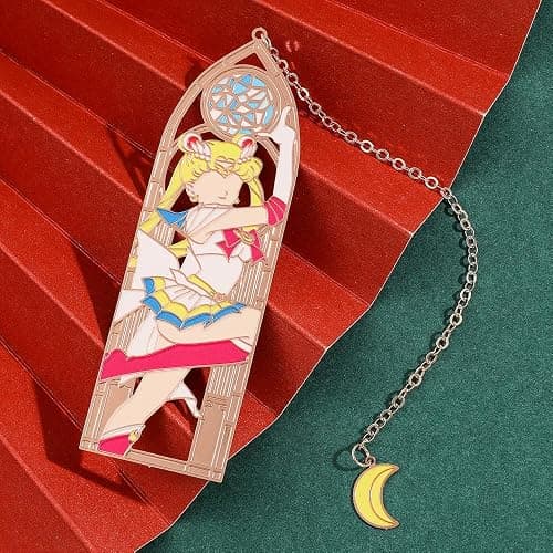 5 Style Anime Magical Girl Book Marks - Metal Bookmarks Gifts for Fans, Lovers, Students, Men, Women, Birthdays, Christmas, Valentine, School Supplies Book Accessory (Color Girl) thumbnail 4